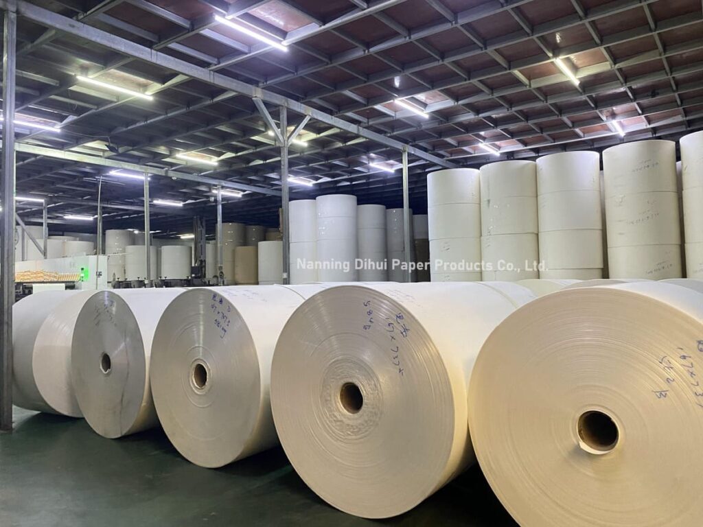 pe coated paper rolls warehouse