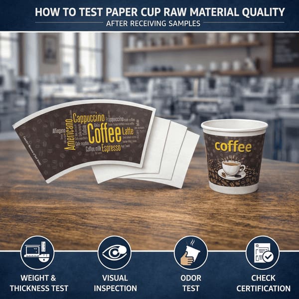 pe coated paper cup fan sample test