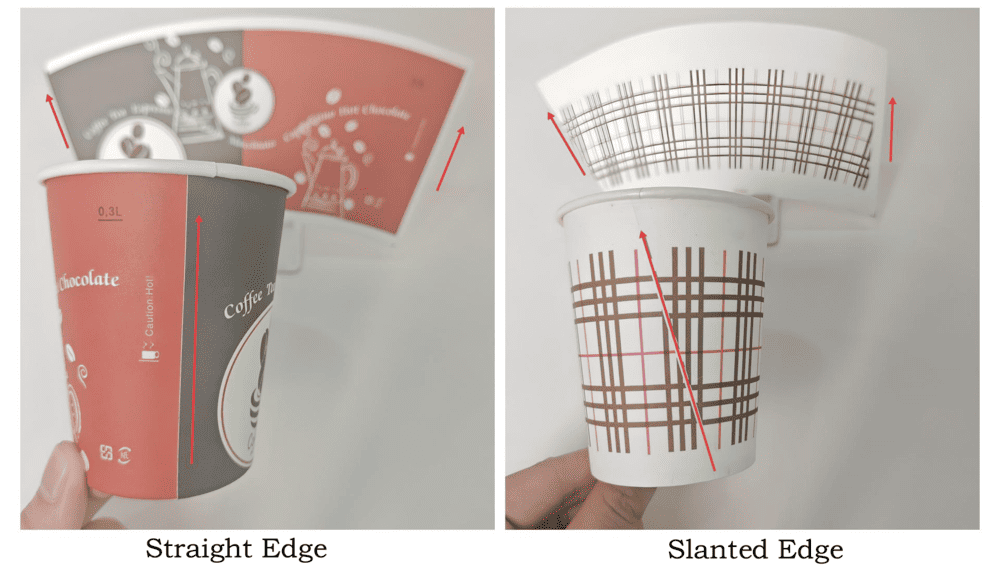 cups fan Straight Edges and Beveled Edges