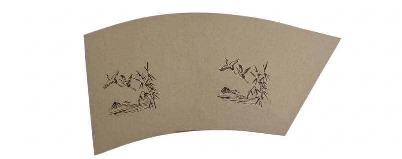 bamboo paper fan for cup