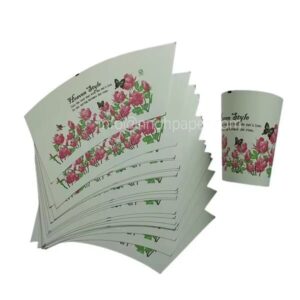 Double PE coated white paper fan