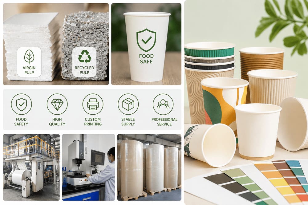 Food grade paper for cups